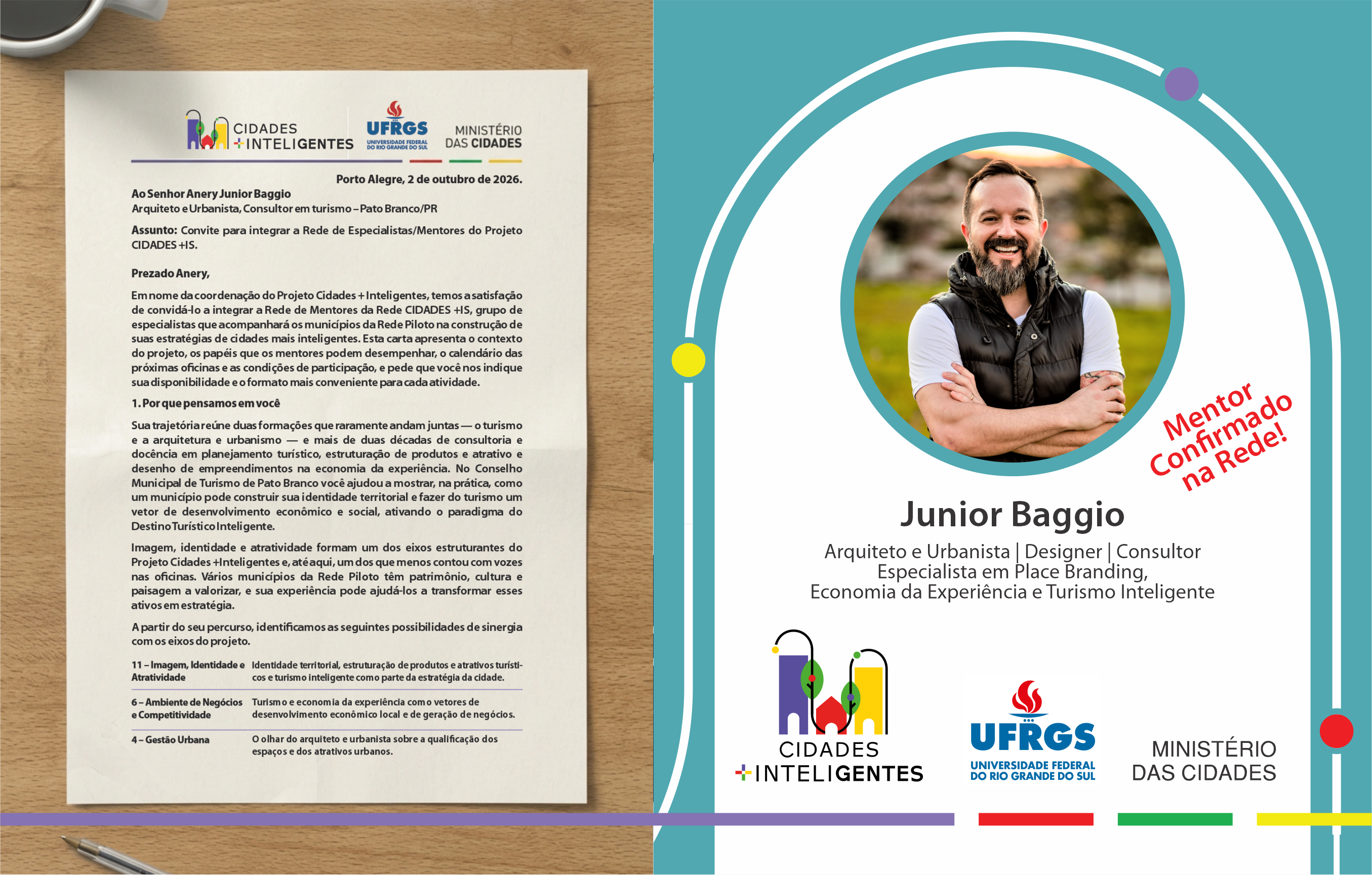 Oficialmente Mentor do Projeto Rede Cidades +Inteligentes!